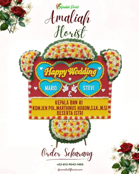 Papan Bunga Pernikahan Satriajaya